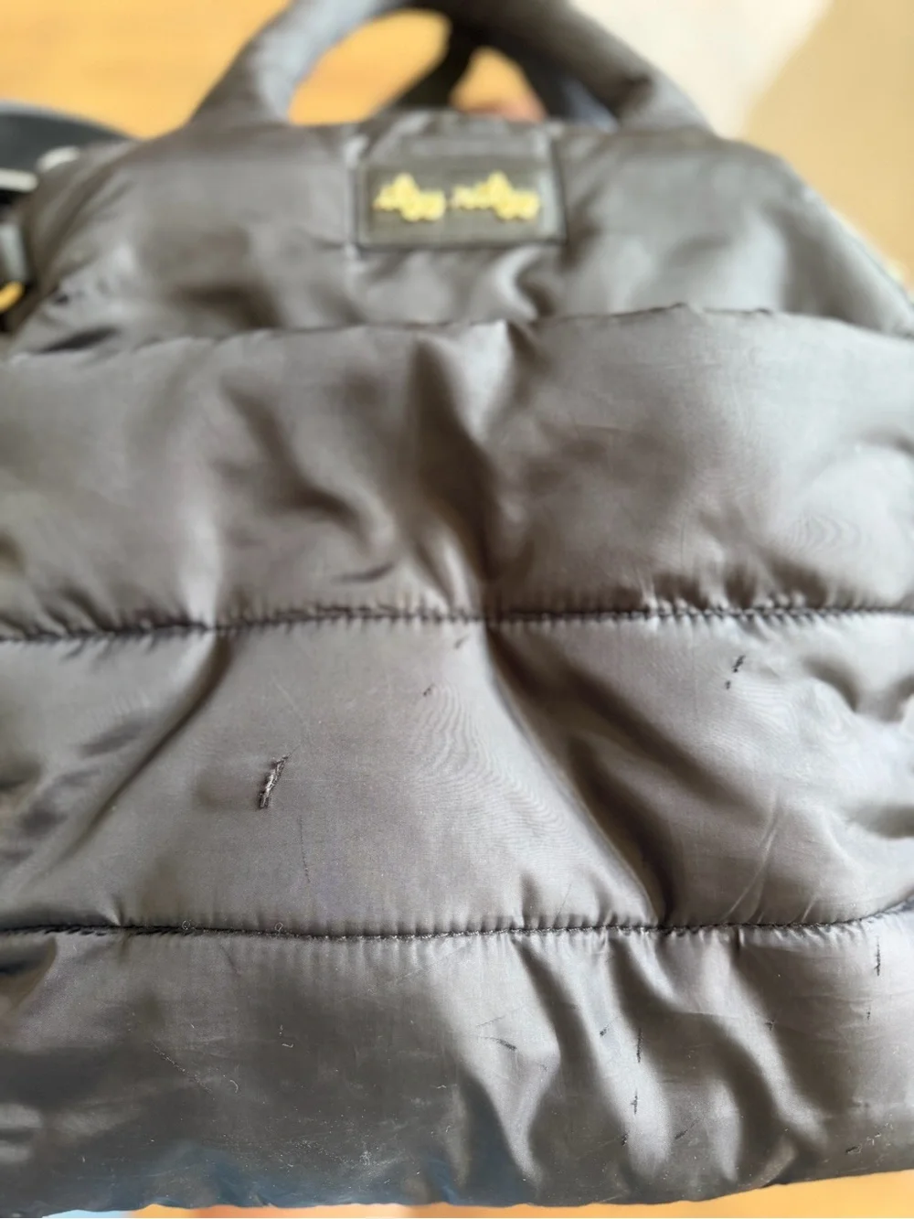 Itzy Ritzy Quilted Puffer Diaper Bag - Black